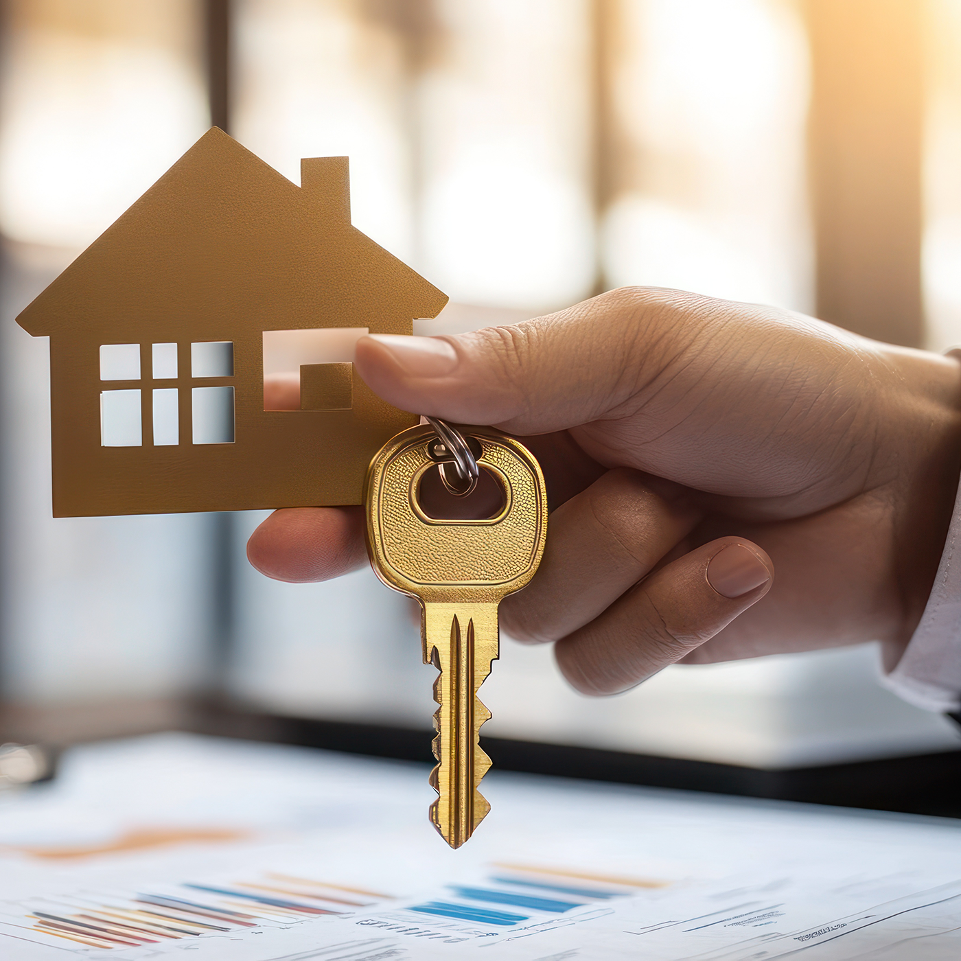 Afbeelding van de overhandiging van een gouden sleutel